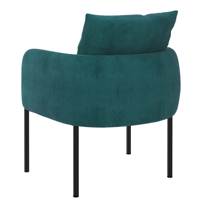 Worldwide Home Furnishings Petrie-Accent Chair-Aqua Accent Chair 403-556AQU/BK