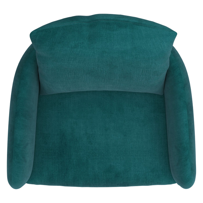 Worldwide Home Furnishings Petrie-Accent Chair-Aqua Accent Chair 403-556AQU/BK
