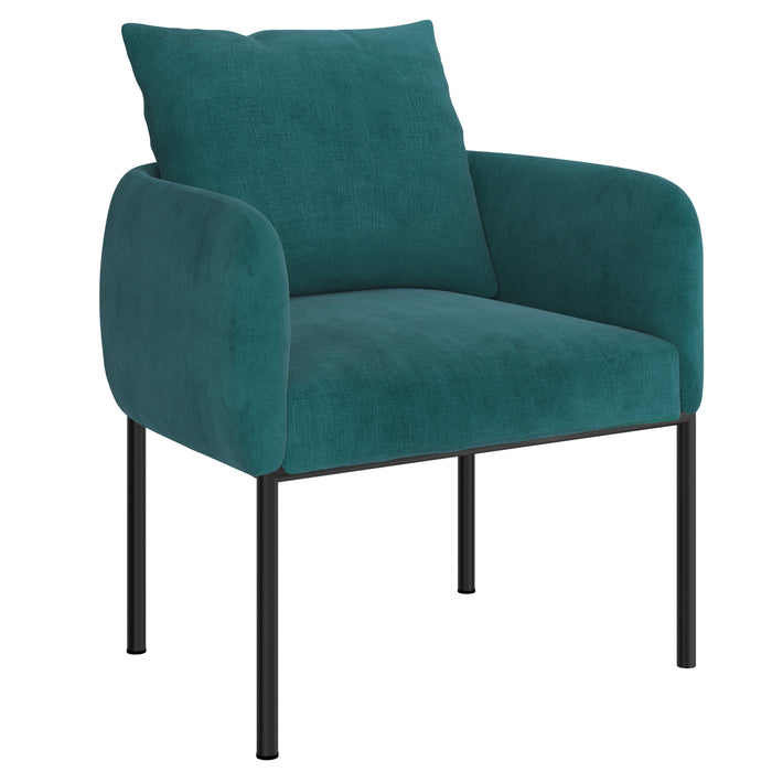 Worldwide Home Furnishings Petrie-Accent Chair-Aqua Accent Chair 403-556AQU/BK