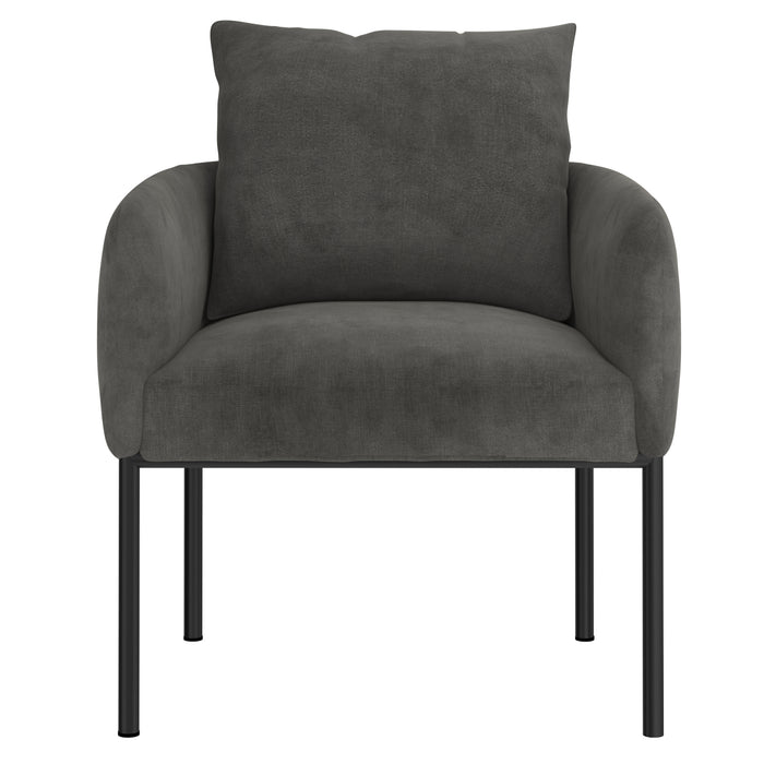Worldwide Home Furnishings Petrie-Accent Chair-Charcoal Accent Chair 403-556CH/BK