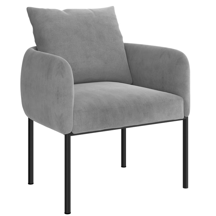 Worldwide Home Furnishings Petrie-Accent Chair-Grey Accent Chair 403-556GY/BK
