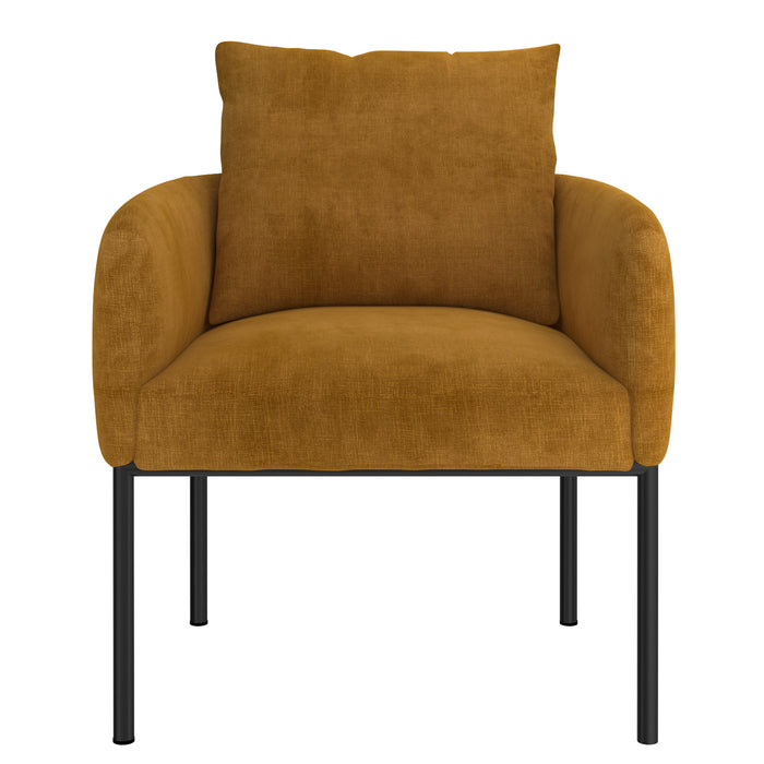 Worldwide Home Furnishings Petrie-Accent Chair-Mustard Accent Chair 403-556MUS/BK