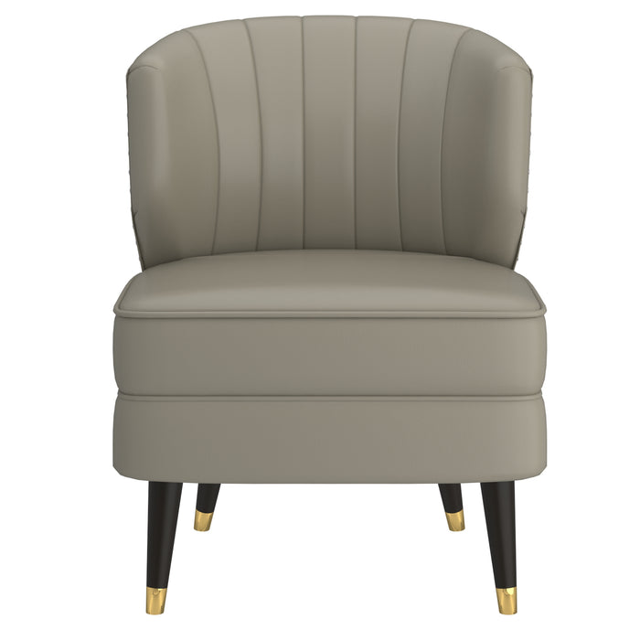 Worldwide Home Furnishings Kyrie-Accent Chair-Grey_Beige Accent Chair 403-587GB
