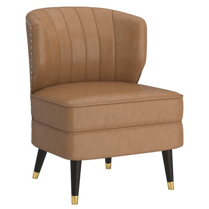 Worldwide Home Furnishings Kyrie-Accent Chair-Saddle Accent Chair 403-587SD