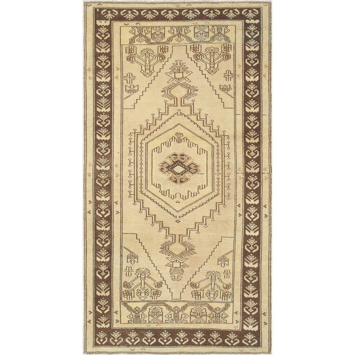 Pasargad Home Vintage Oushak Collection Beige Lamb's Wool Area Rug- 3' 6" X 6'10" 45393