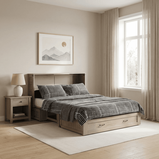 Night and Day Furniture Poppy Queen Murphy Cabinet Bed Complete