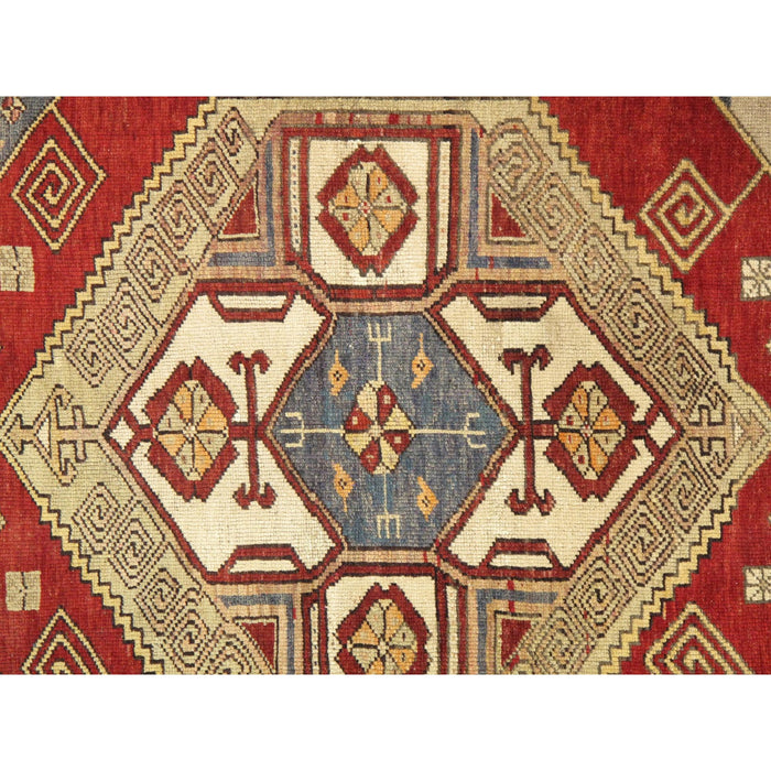 Pasargad Home Vintage Kazak Collection Rust Lamb's Wool Area Rug- 4' 1" X 5' 9" 46181