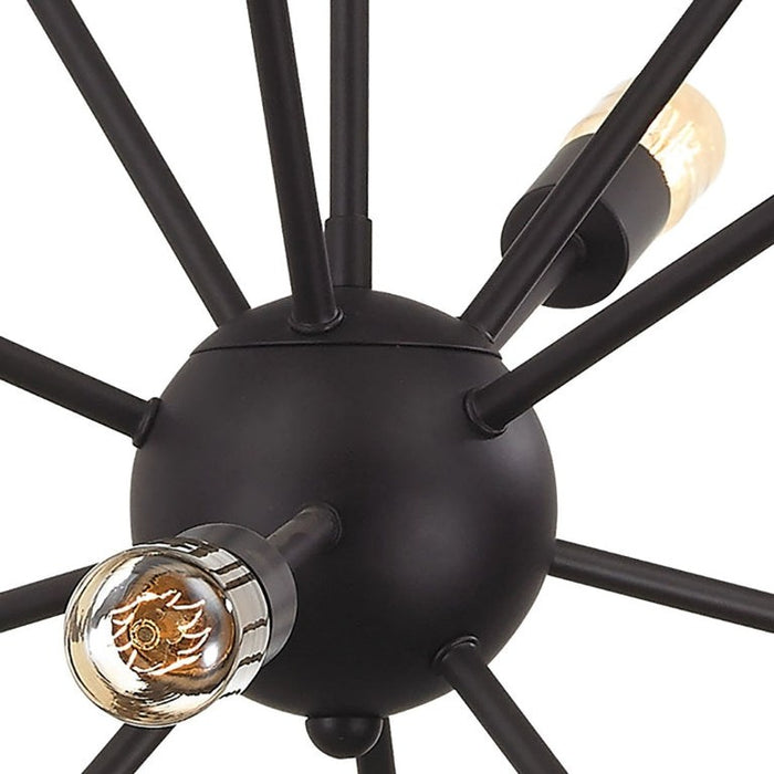 Elk Lighting Delphine Satin Black Chandelier