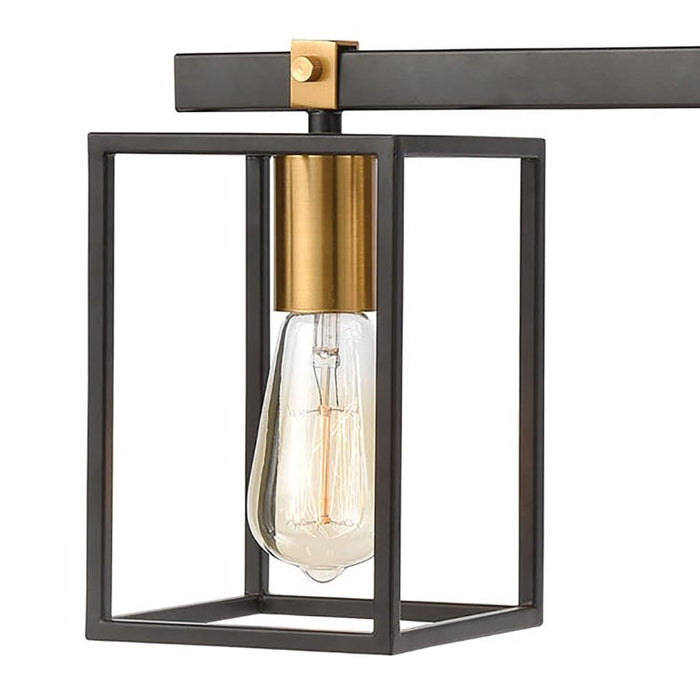 Elk Lighting Cloe Matte Black, Brushed Brass Vanity Light