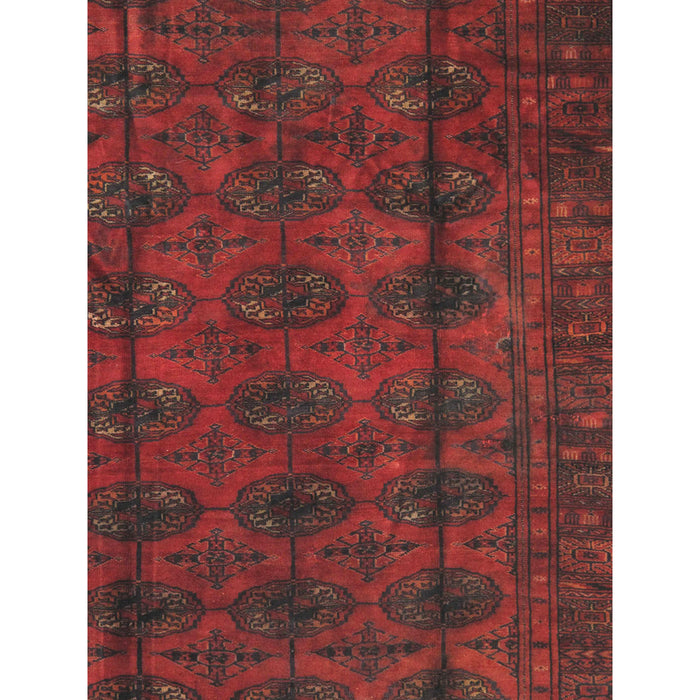 Pasargad Home Vintage Azerbaijan Red Lamb's Wool Area Rug- 4' 5" X 6' 4" 49360