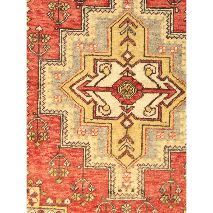 Pasargad Home Vintage Oushak Collection Coral Lamb's Wool Area Rug- 4' 0" X 6' 0" 49674
