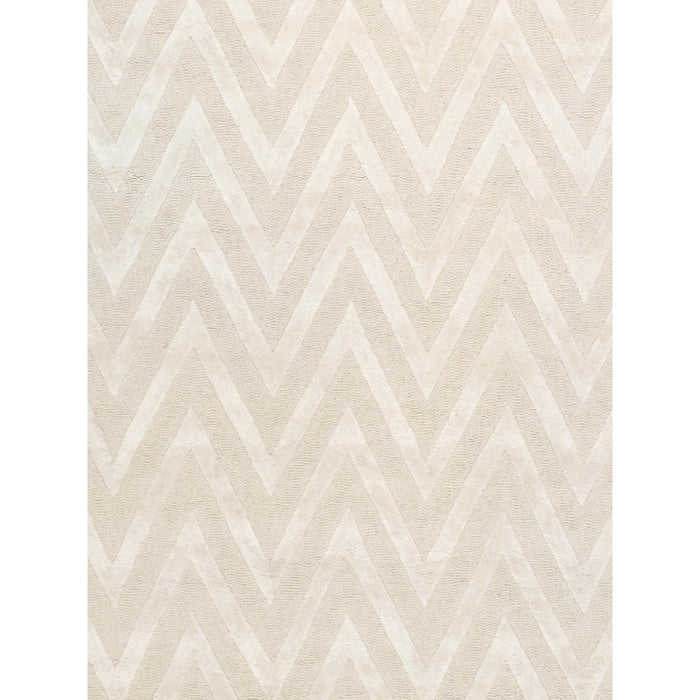 Pasargad Home Edgy Collection Hand-Tufted Bamboo Silk & Wool Area Rug, 8' 9" X 11' 9", Ivory pvny-20 9x12