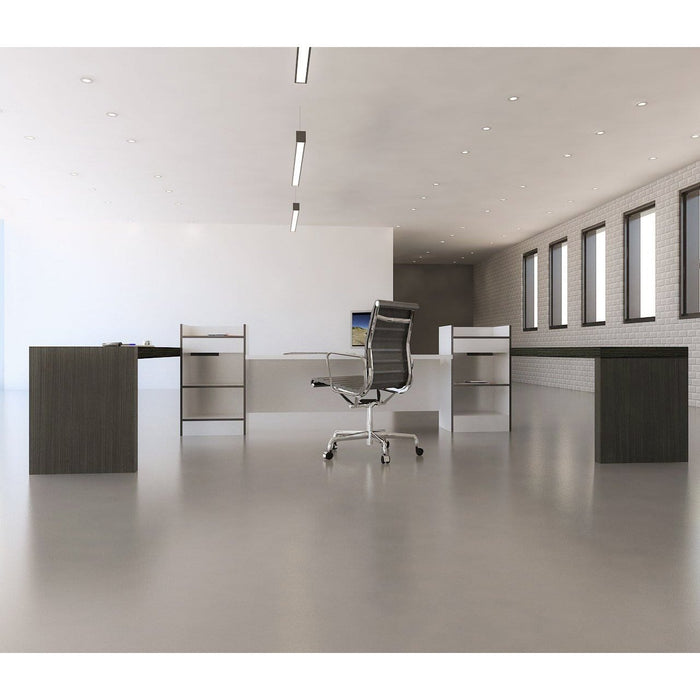 Reception Counter Solutions Alpha Deluxe Reception Desk Workstation