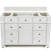 Bristol 48" Single Vanity, Bright White, w/ 3 CM Tajnar Eclos Top w/FreePower Wireless Charger