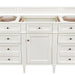 Brittany 60" Single Vanity, Bright White w/ 3 CM Charcoal Soapstone Silestone Top