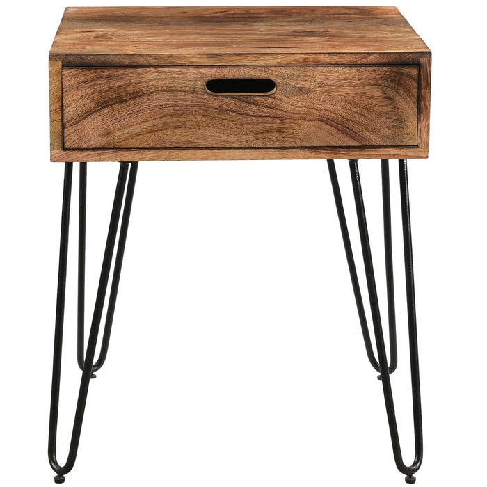 Worldwide Home Furnishings Jaydo-Accent Table-Natural Burnt Accent Table 501-137NT