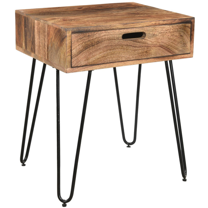 Worldwide Home Furnishings Jaydo-Accent Table-Natural Burnt Accent Table 501-137NT