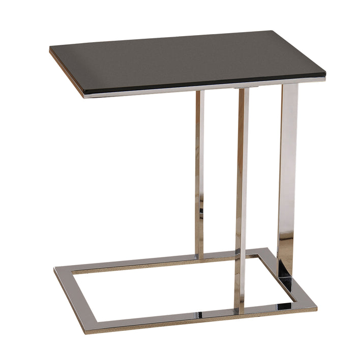 Worldwide Home Furnishings Mod-Accent Table-Chrome/Black Accent Table 501-410