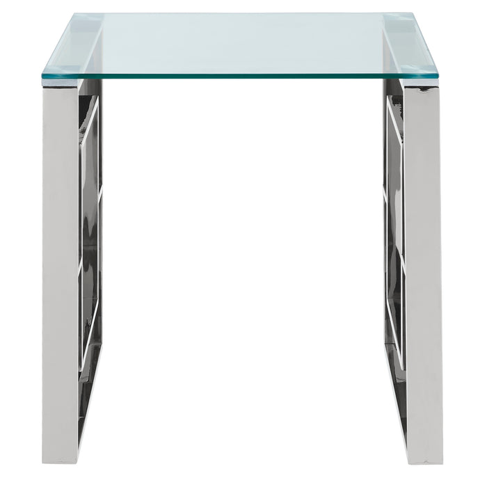 Worldwide Home Furnishings Eros-Accent Table-Silver Accent Table 501-482CH