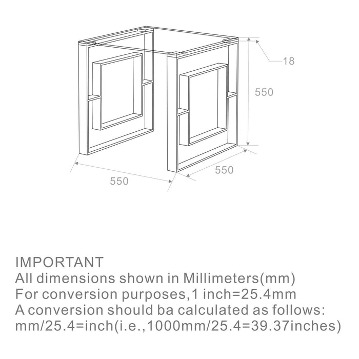Worldwide Home Furnishings Eros-Accent Table-Silver Accent Table 501-482CH