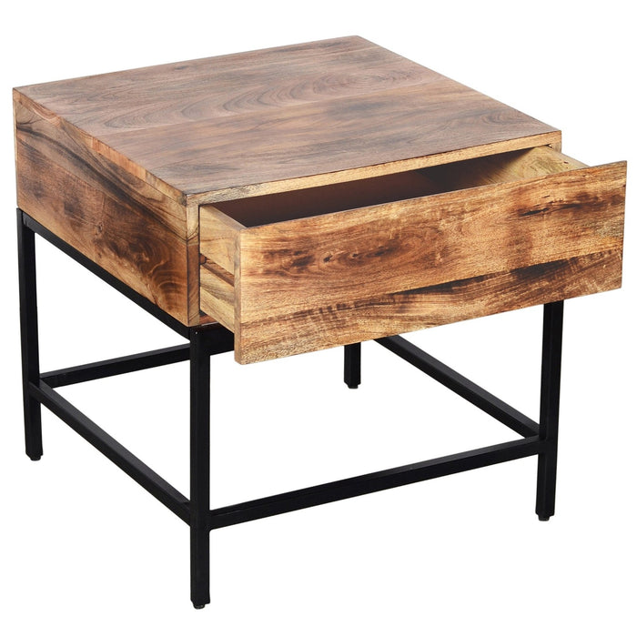 Worldwide Home Furnishings Ojas-Accent Table-Natural Burnt Accent Table 501-513NT