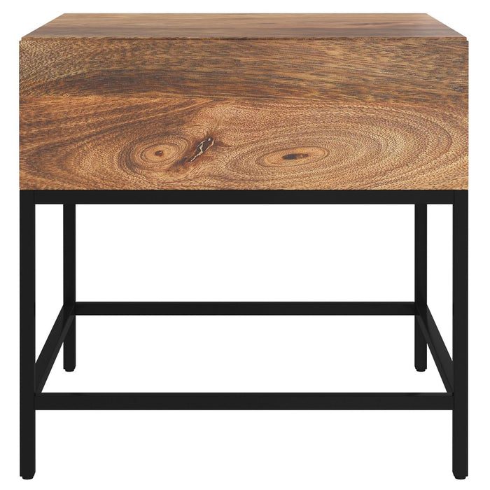 Worldwide Home Furnishings Ojas-Accent Table-Natural Burnt Accent Table 501-513NT