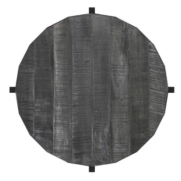 Worldwide Home Furnishings Blox-Accent Table-Grey Round Accent Table 501-528GY