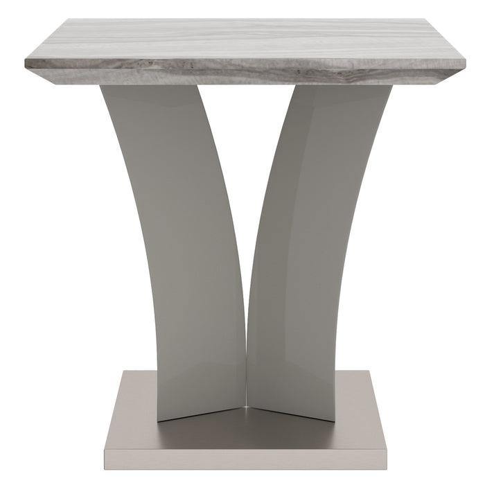 Worldwide Home Furnishings Napoli-Accent Table-Grey Accent Table 501-545GY