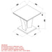 Worldwide Home Furnishings Napoli-Accent Table-Grey Accent Table 501-545GY