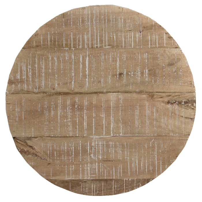 Worldwide Home Furnishings Avni-Accent Table-Distressed Natural Round Accent Table 501-619NT