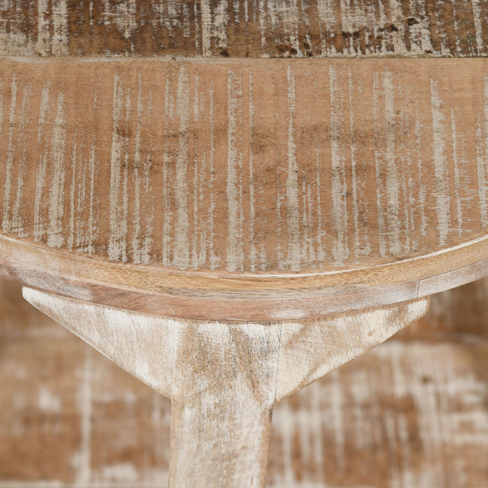 Worldwide Home Furnishings Avni-Accent Table-Distressed Natural Round Accent Table 501-619NT
