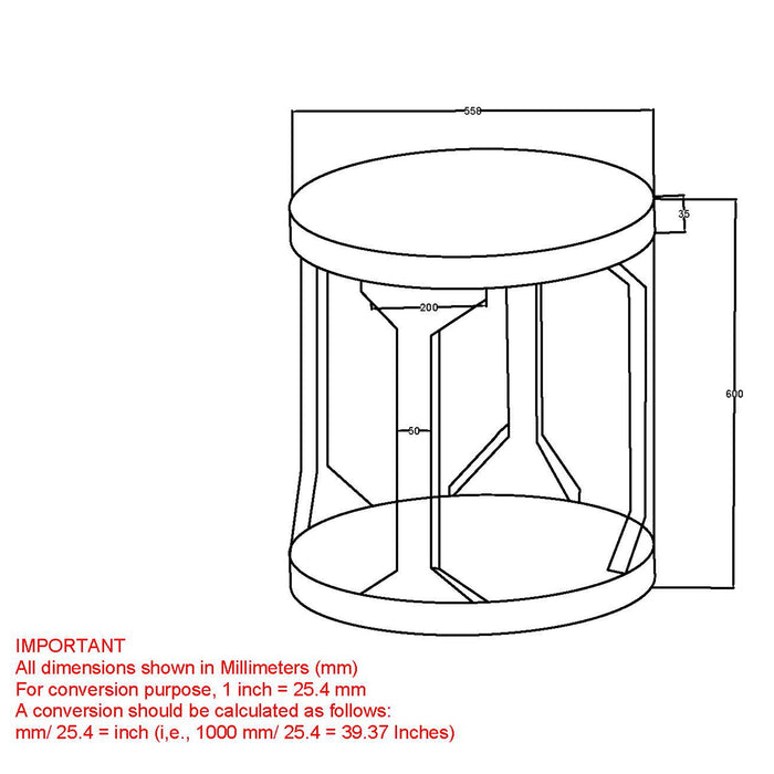 Worldwide Home Furnishings Avni-Accent Table-Distressed Natural Round Accent Table 501-619NT