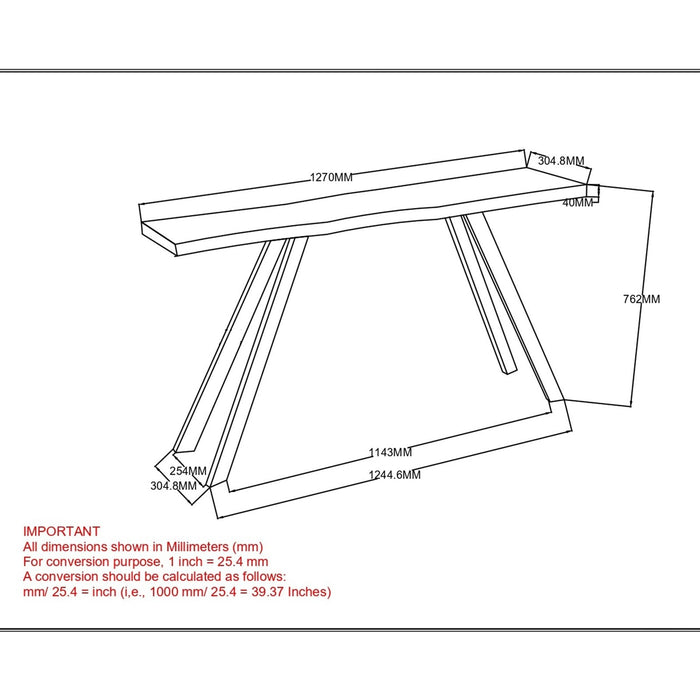 Worldwide Home Furnishings Virag-Console Table-Natural Console/Desk 502-571NT