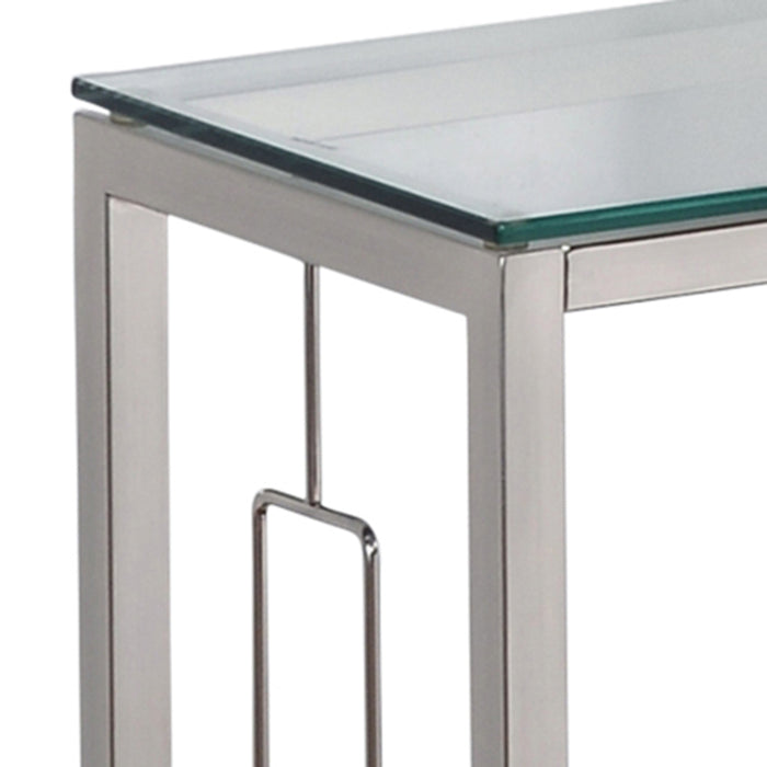 Worldwide Home Furnishings Athena-Console Table-Chrome Console Table 502-747CM