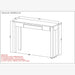 Worldwide Home Furnishings Idris-Console/Desk-Grey 2-Tone Console/Desk 502-814GY