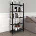Worldwide Home Furnishings Quby-5 Tier Shelf-Black 5-Tier Folding Shelf 505-564BK-5T