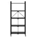 Worldwide Home Furnishings Quby-5 Tier Shelf-Black 5-Tier Folding Shelf 505-564BK-5T