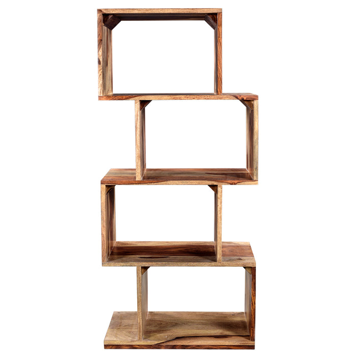 Worldwide Home Furnishings Idris-Shelving Unit-Dark Sheesham Shelving Unit 505-814DS