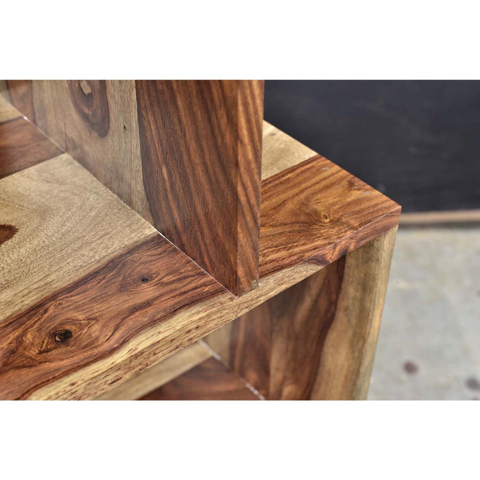 Worldwide Home Furnishings Idris-Shelving Unit-Dark Sheesham Shelving Unit 505-814DS