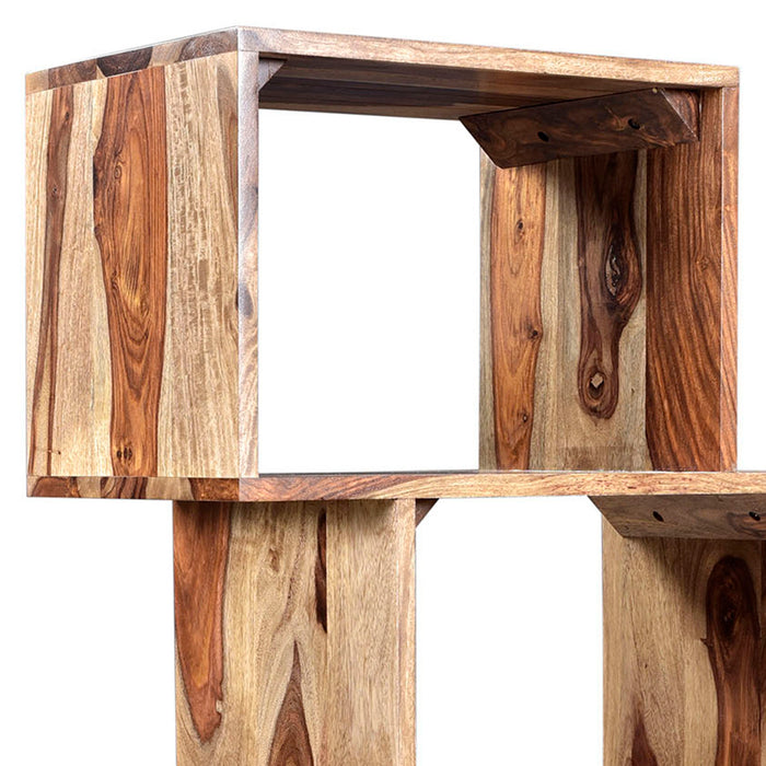 Worldwide Home Furnishings Idris-Shelving Unit-Dark Sheesham Shelving Unit 505-814DS