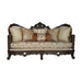 Acme Furniture Tavia Reversible Sectional Sofa W/6 Pillows in Fog Velvet LV01882