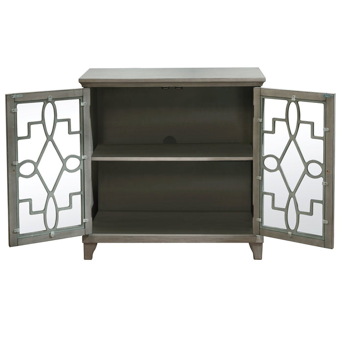 Worldwide Home Furnishings Rosela-Cabinet-Grey Cabinet 507-678GY
