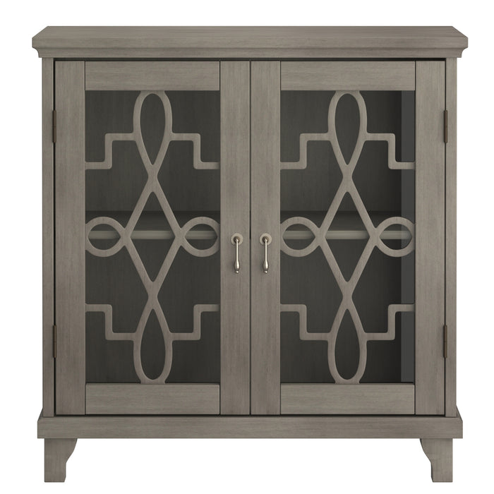 Worldwide Home Furnishings Rosela-Cabinet-Grey Cabinet 507-678GY