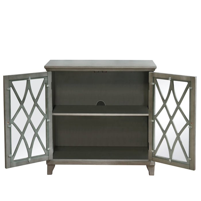 Worldwide Home Furnishings Jasper-Cabinet-Grey Cabinet 507-679GY