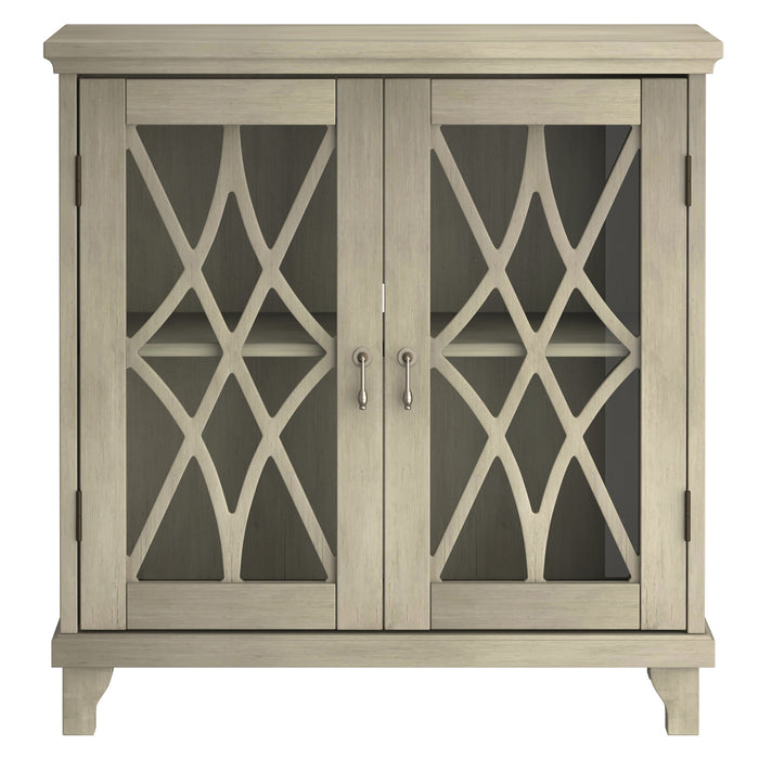 Worldwide Home Furnishings Jasper-Cabinet-White Cabinet 507-679WT