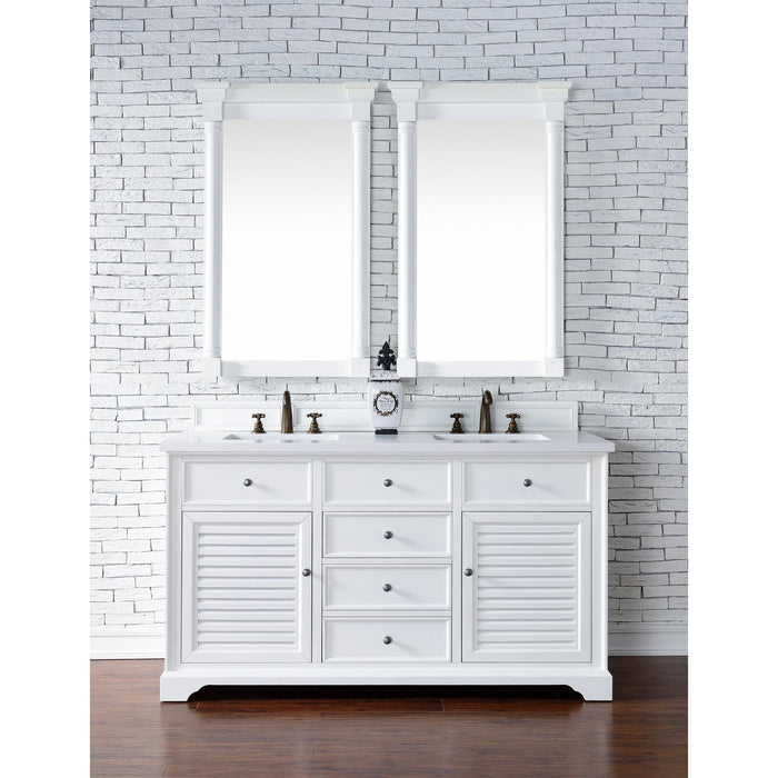 James Martin Vanities Savannah 60" Bright White Double Vanity