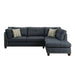 Acme Furniture Laurissa Sectional - Lf Sofa & Rf Chaise in Dark Blue Linen 54365SOF