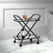 Worldwide Home Furnishings Oriso-2-Tier Bar Cart-Black 2-Tier Bar Cart 556-093BK