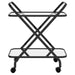 Worldwide Home Furnishings Oriso-2-Tier Bar Cart-Black 2-Tier Bar Cart 556-093BK