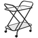Worldwide Home Furnishings Oriso-2-Tier Bar Cart-Black 2-Tier Bar Cart 556-093BK